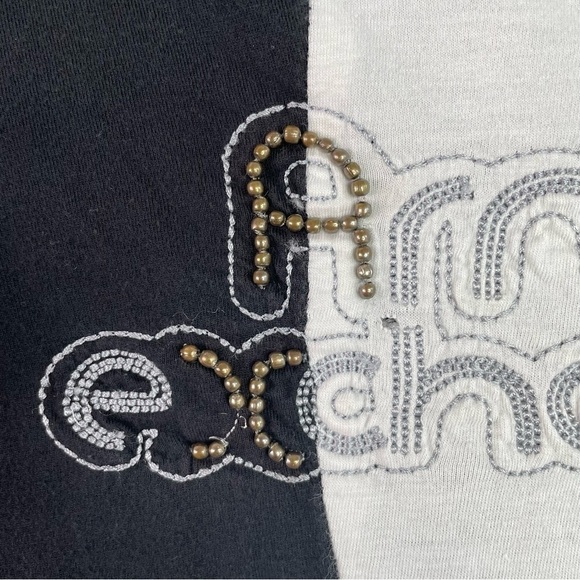 A/x Armani Exchange Black Long Sleeved Embroidered Beaded Shirt - Picture 2 of 7